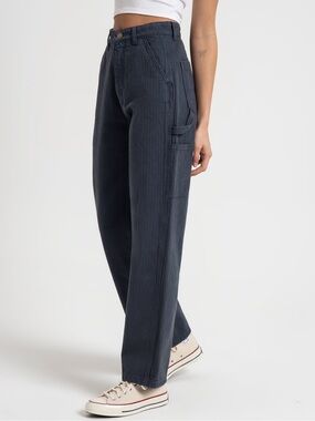 Thrills Dell Stripe Gray Carpenter Pants Workwear Cargo size 4